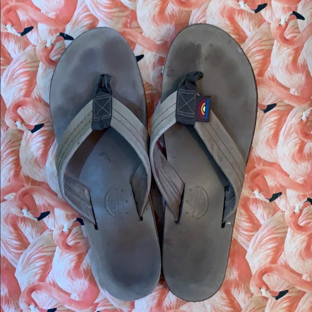 LIKE NEW Rainbow Flip Flops
